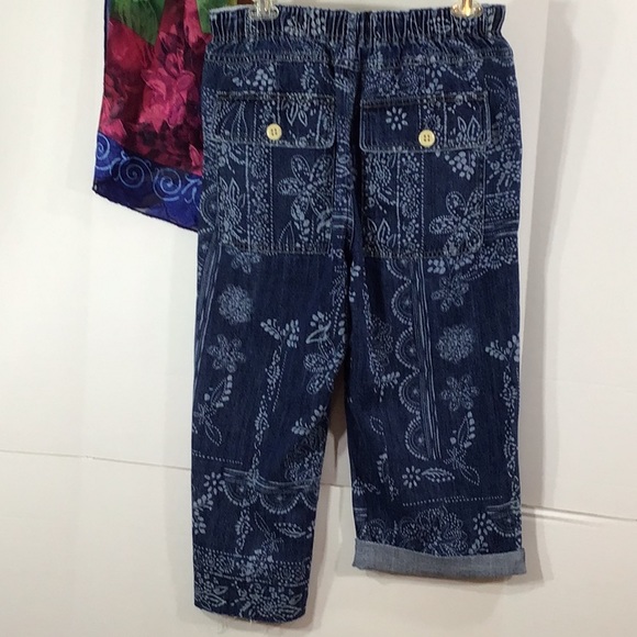 Free People blue floral pattern joggers S - Picture 11 of 11
